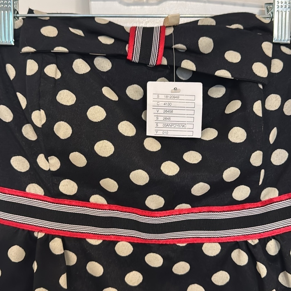 NWT Anthropologie Maeve Black Beige Polka Dot
Strapless Retro Pinup Dress Size 8 - Picture 4 of 8